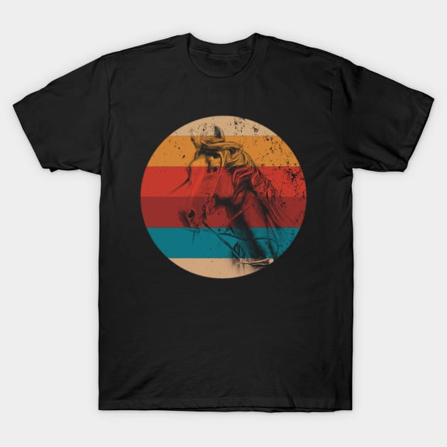 Vintage Horse Lover Retro Pony Silhouette Gift T-Shirt by Grabitees